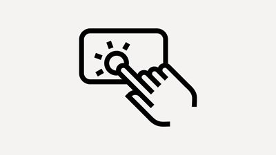 Icône: doigt appuie sur l’écran tactile