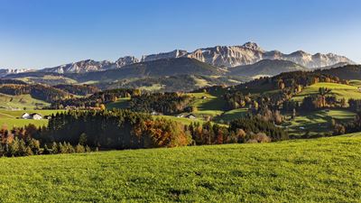 The Appenzell route runs from Herisau through the original Appenzell via Hundwil and Stein AR to St. Gallen.