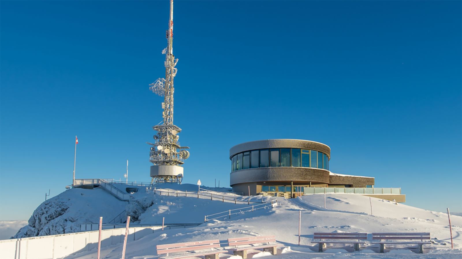 Auch im Winter einen Ausflug wert: Drehrestaurant Hoher Kasten.