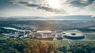 Gelände des Paul Scherrer Instituts aus der Luft gesehen