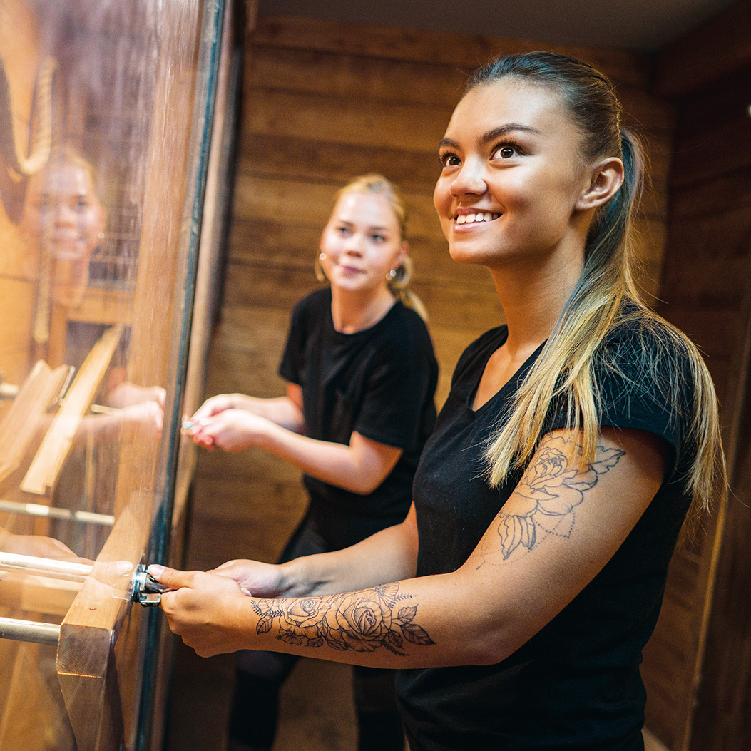 Two people in Boda Borg Rümlang