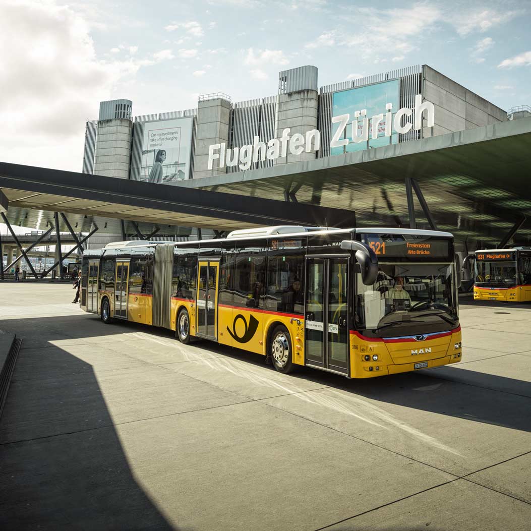 Postbus at Zurich Airport