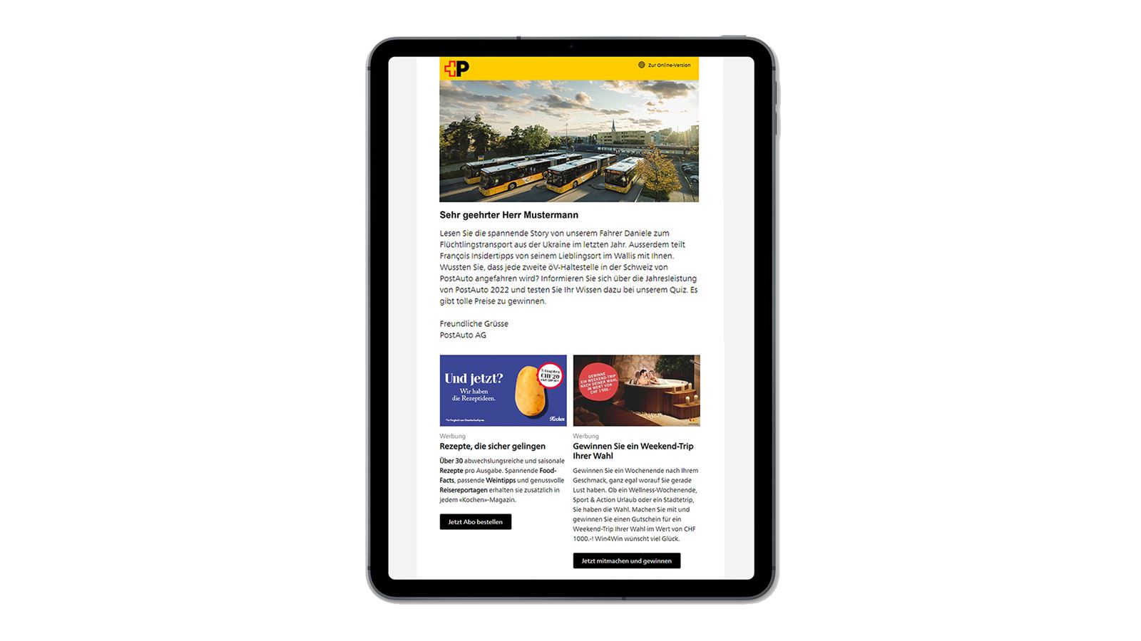 PostBus newsletter preview