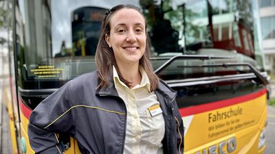 Nora Zimmerli, the first driving instructor at PostBus