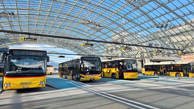 La station CarPostal de Coire après la transformation.